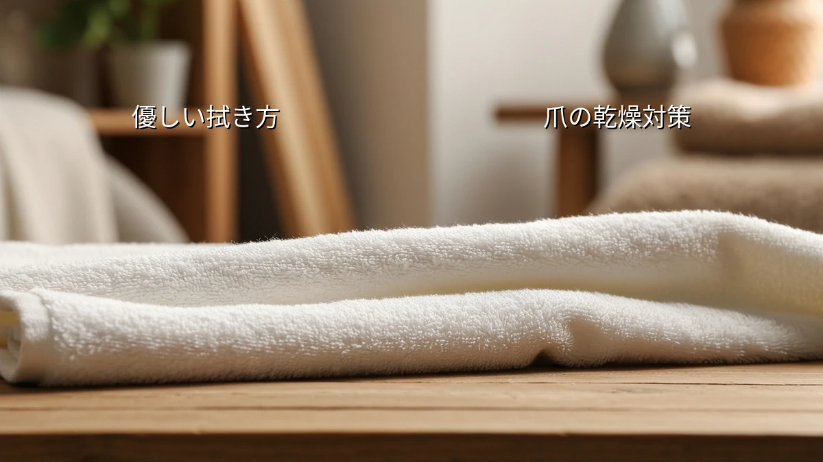 忙しい初心者が自宅でできる！爪の乾燥を防ぐ優しいタオルの拭き方と選び方